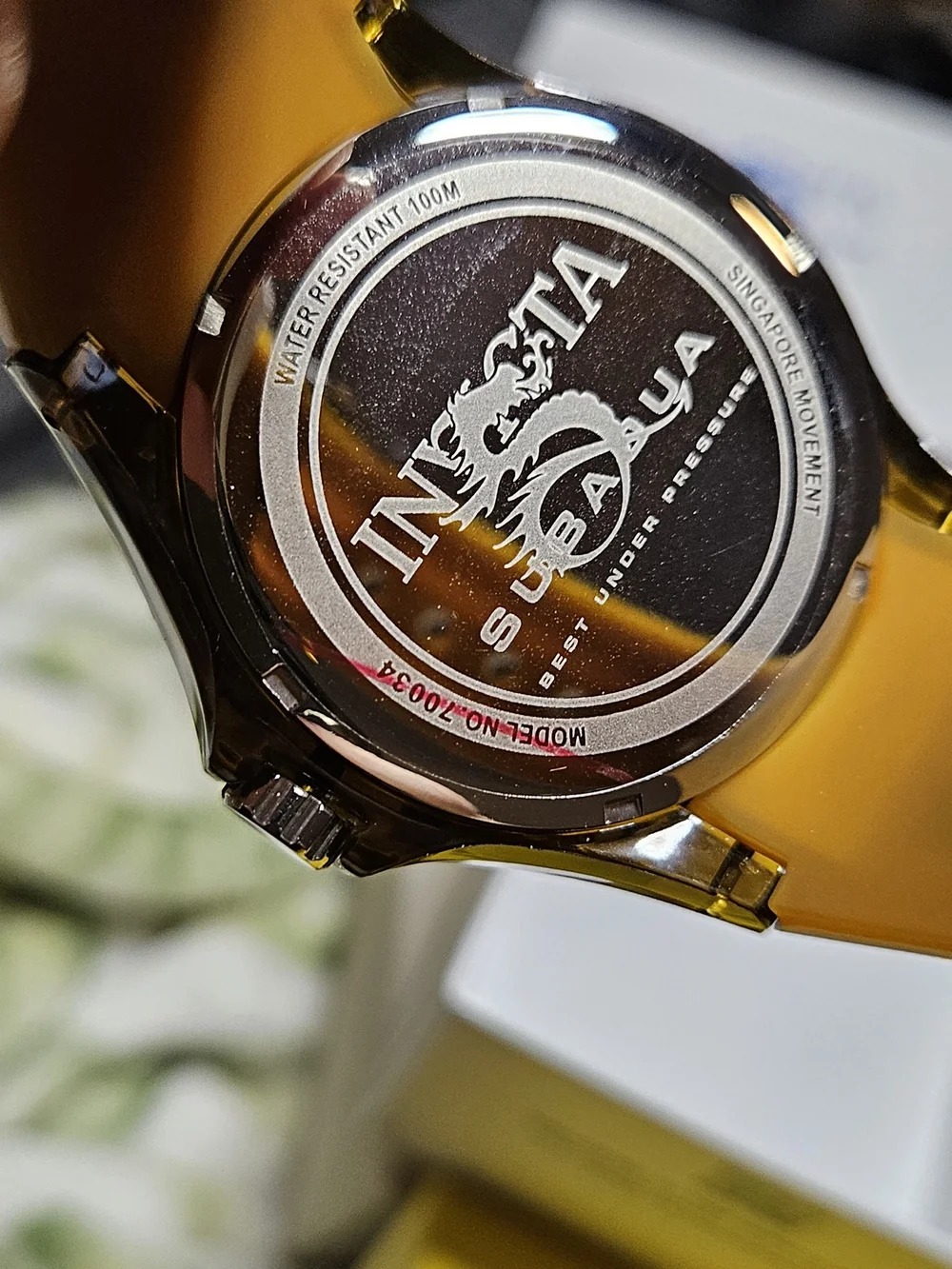 Invicta Subaqua Brown and White Transparent Dive-Style Watch